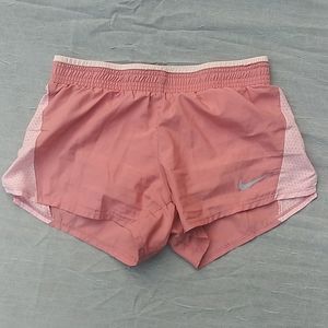 Nike XS Pink and White Athletic Shorts